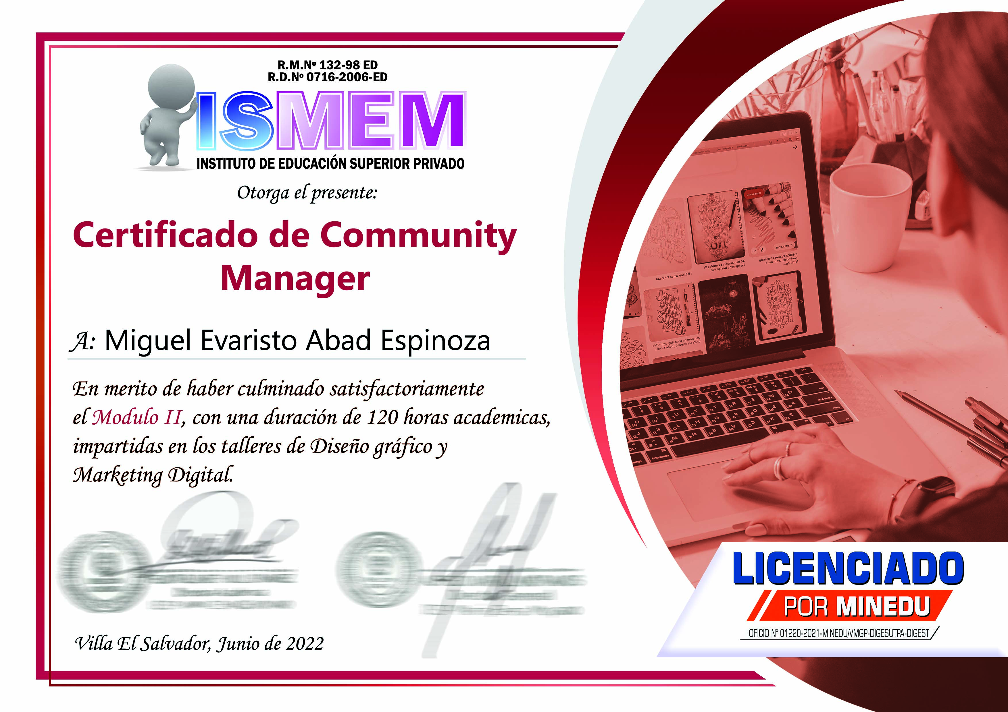 certificado de community manager